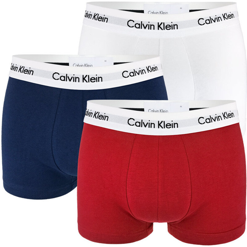 CALVIN KLEIN - boxerky 3PACK cotton stretch signature tricolor 12324586