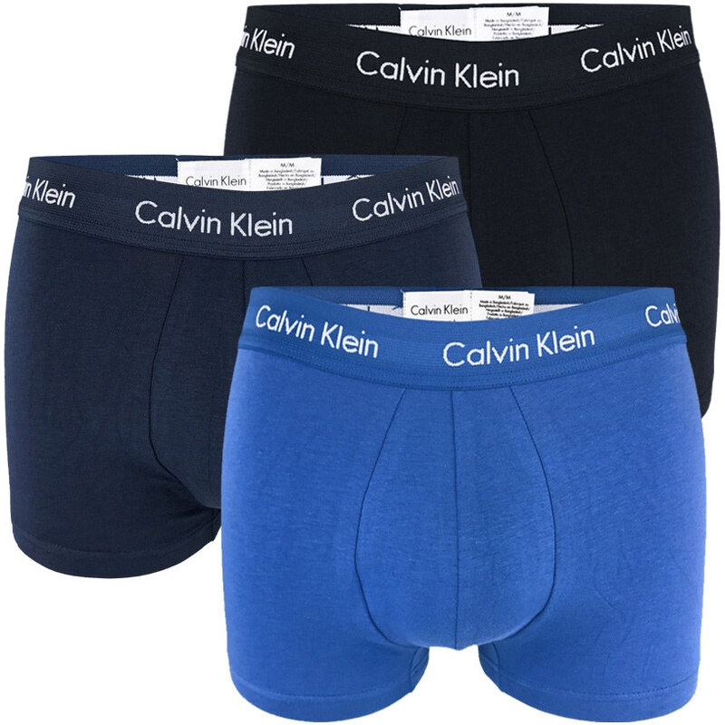 CALVIN KLEIN - boxerky 3PACK cotton stretch signature blue everyday 55907072