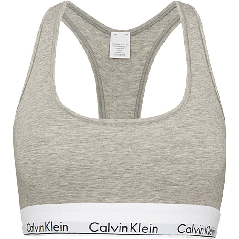 Calvin Klein - Bralette Cotton Stretch sivá 14537332