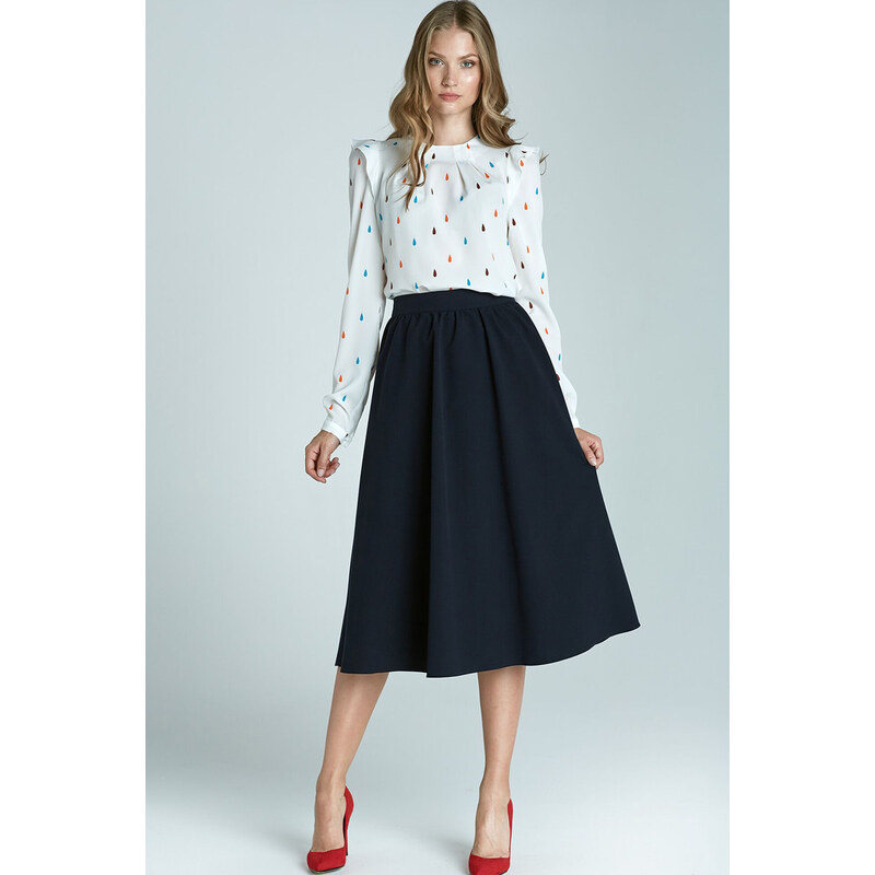 Glara Dámska elegantná áčková sukňa 26055158