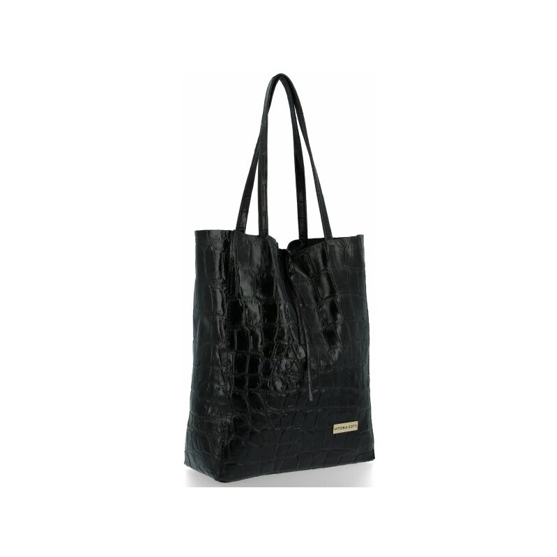 Kožené kabelka shopper bag Vittoria Gotti čierna V299COCO 64296091