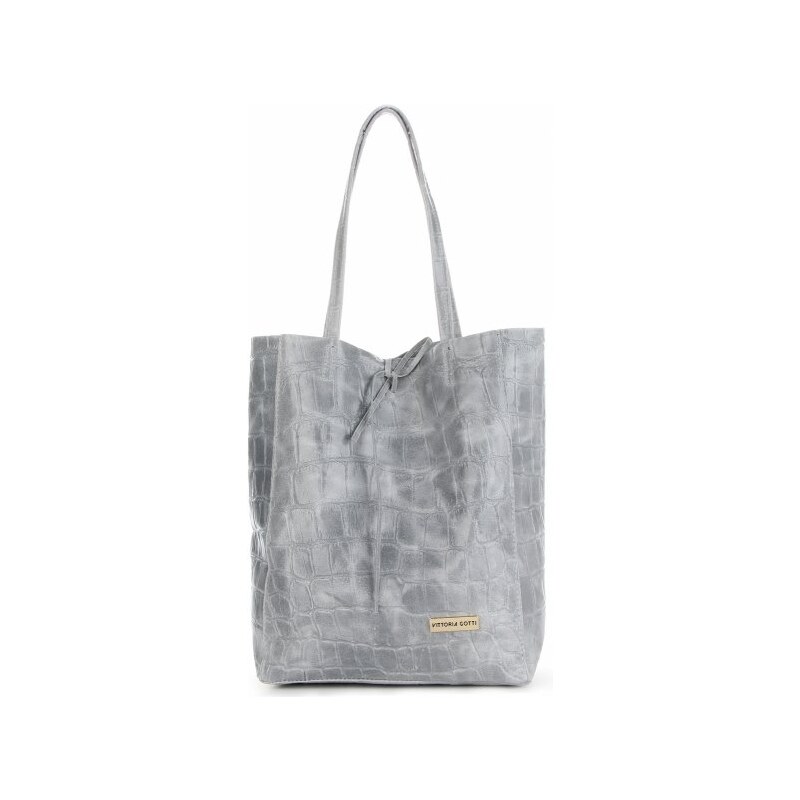 Kožené kabelka univerzálna Vittoria Gotti svetlo šedá V299COCO 64296092
