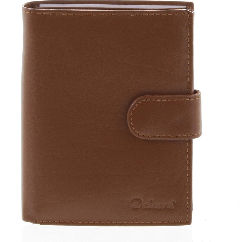 Pánska kožená peňaženka svetlohnedá - Delami Delvanio hnedá 37177393