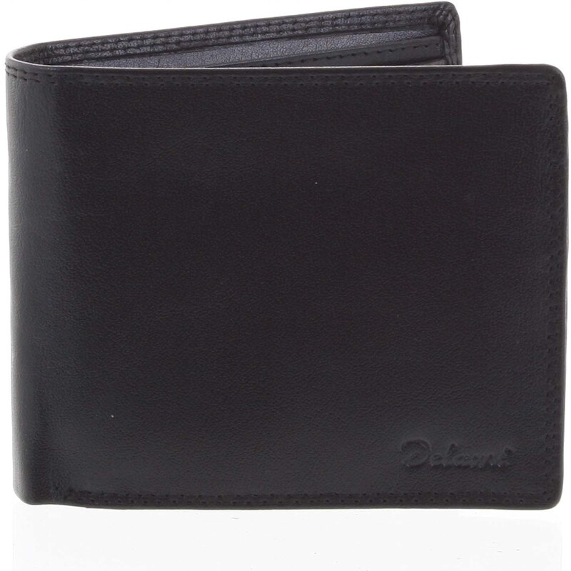 Pánska kožená peňaženka čierna - Delami Sane čierna 67156348