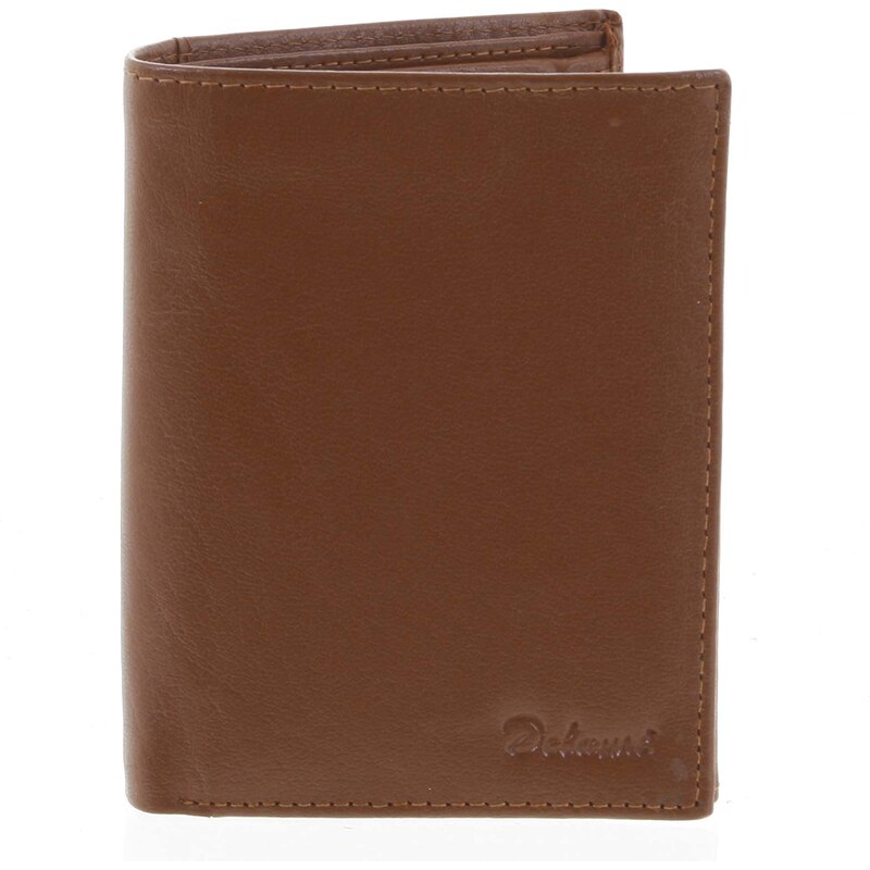 Pánska kožená peňaženka svetlohnedá - Delami Jawad hnedá 36285736