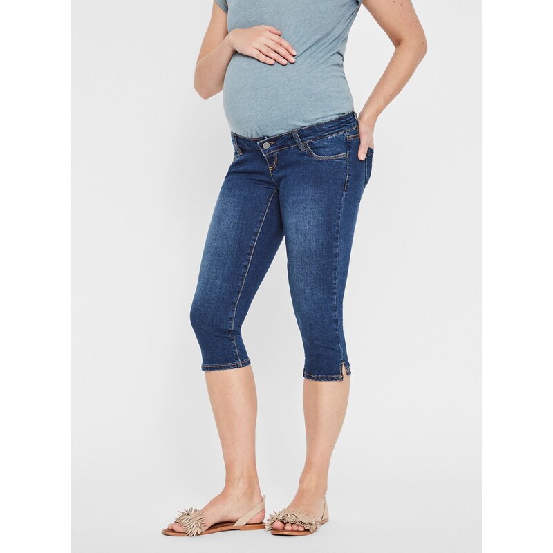 Modré tehotenské 3/4 slim fit rifle Mama.licious Lola 50613272