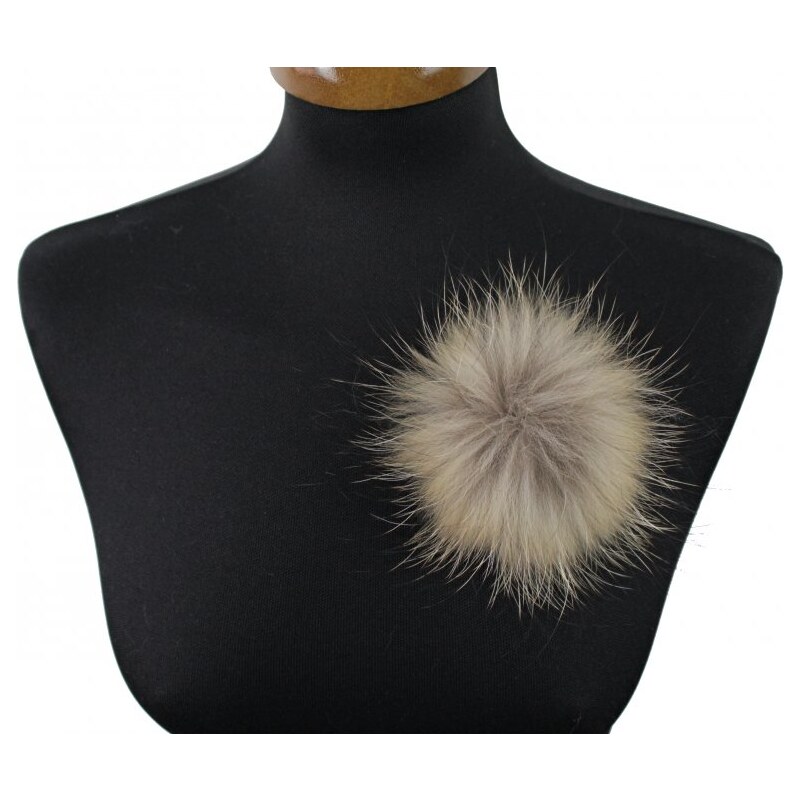 Sikora Kožušinová ozdoba medvedíkovec - béžovo-sivá 35335728