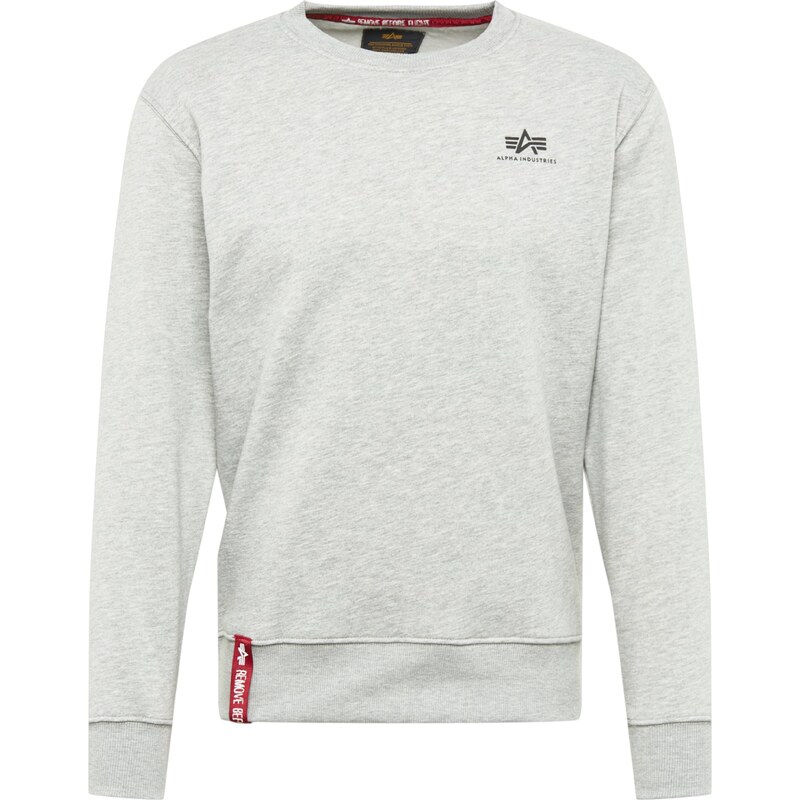 ALPHA INDUSTRIES Mikina sivá melírovaná / červená / čierna 14708074