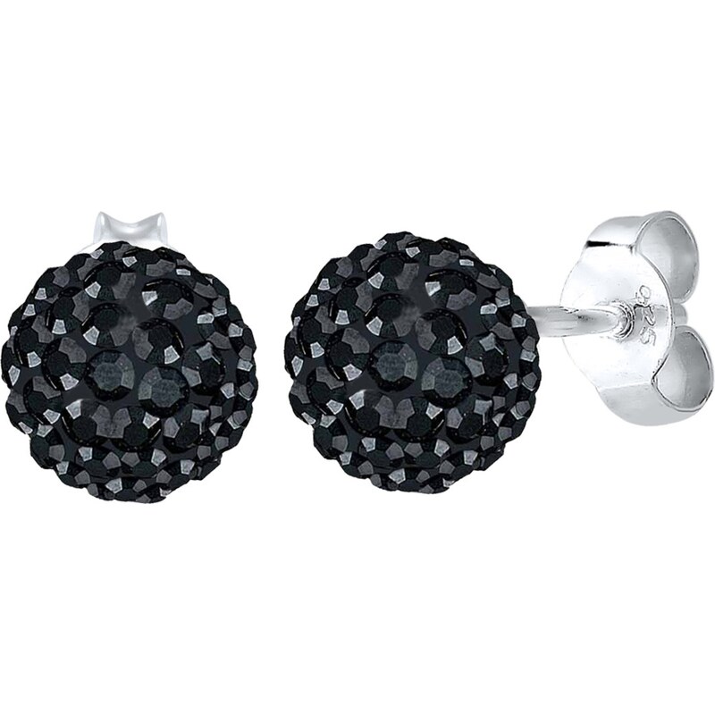 ELLI Náušnice čierna / strieborná 62476996