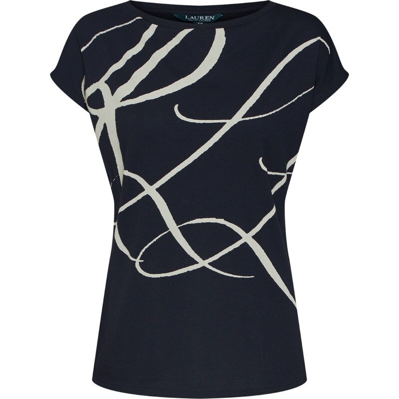 Lauren Ralph Lauren Tričko Grieta čierna / biela 49072546