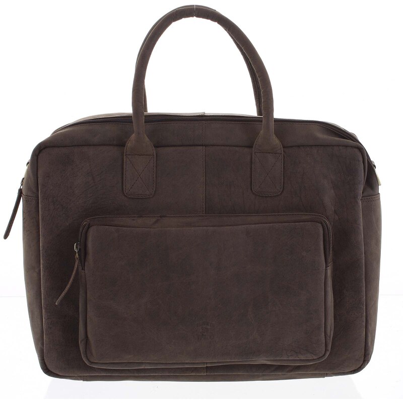 Always WILD Pánska kožená cestovná taška Biagio hnedá 64830837