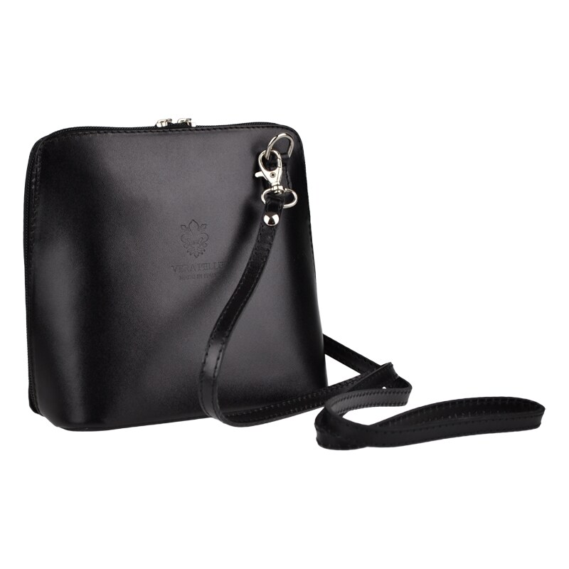 Čierna kožená talianska crossbody kabelka Grana Nera NovaKabelka.sk 381863