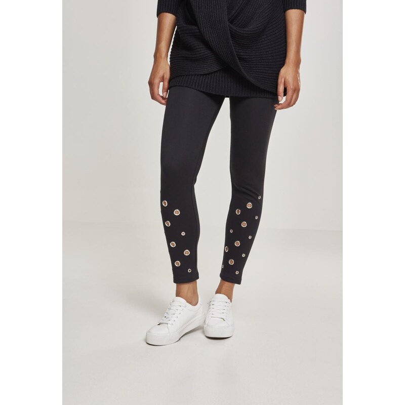 Urban Classics Womens leggings with eyelet black 50644254
