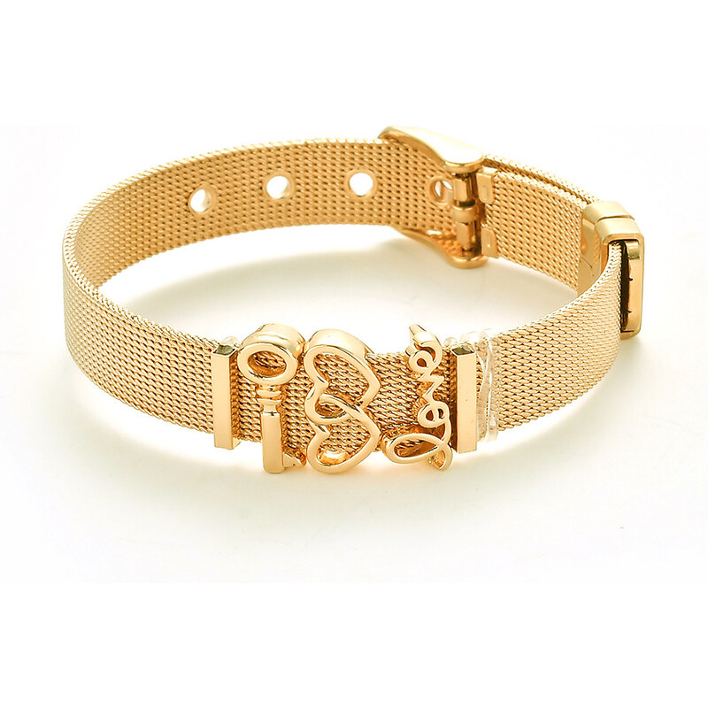 Glory Charms remienkový náramok Key zlatý 650 12037545