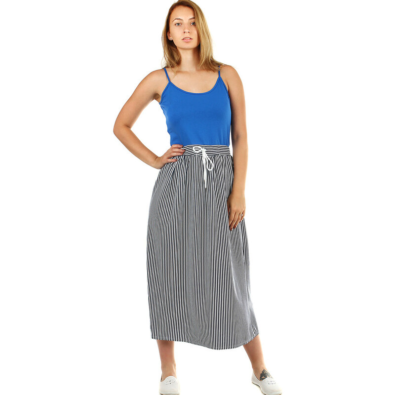 Glara Dámske dlhé šaty s prúžkami 34832123