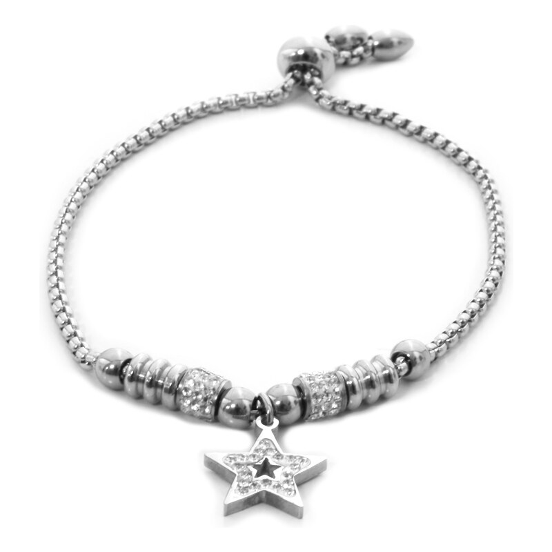 BEMI Design Dámsky sťahovací náramok hviezda z chirurgickej ocele 12235883