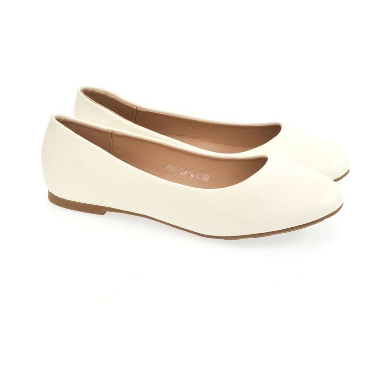 JOHN-C Dámske biele baleríny LIASA 4360190