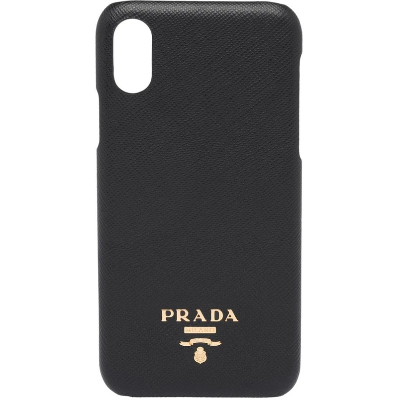 Prada Saffiano leather cover for iPhone X and XS - Black - GLAMI.sk
