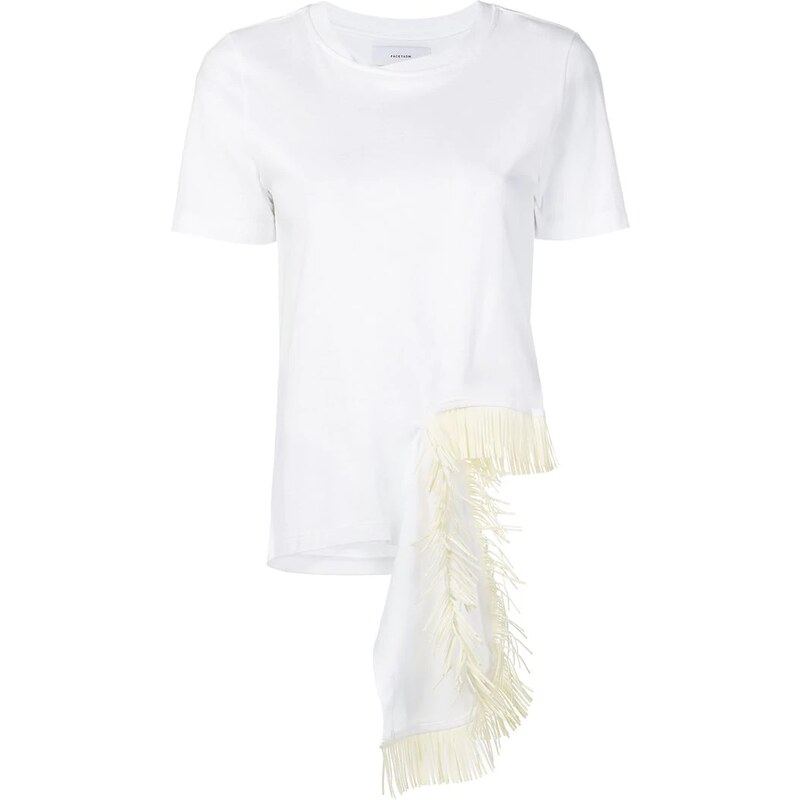 Facetasm fringe embellished T-shirt - White - GLAMI.sk