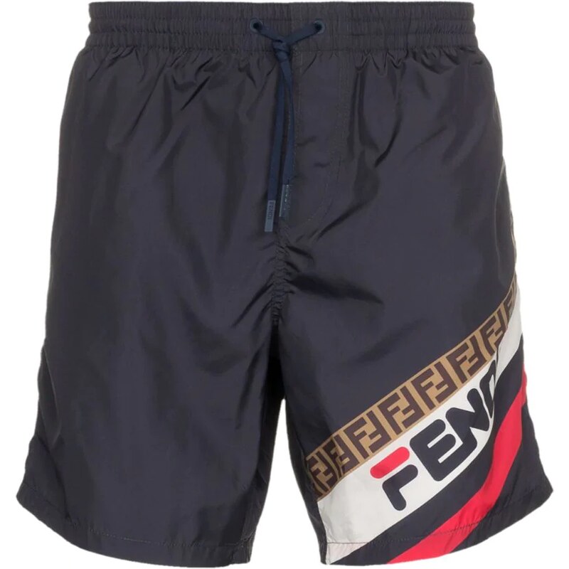 Fendi fila logo swim shorts Blue GLAMI.sk