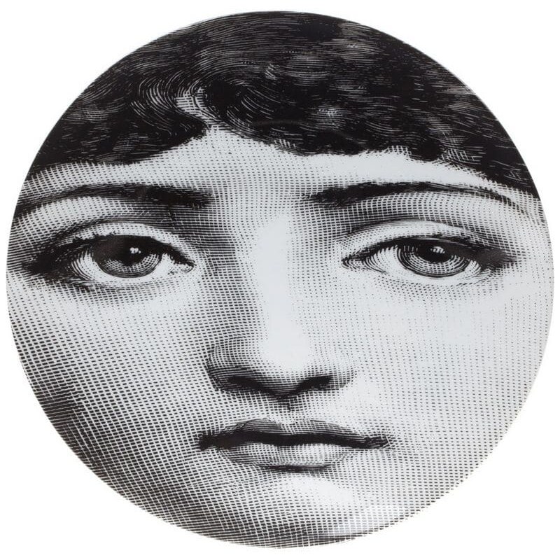 Fornasetti Faces Print Plate - White