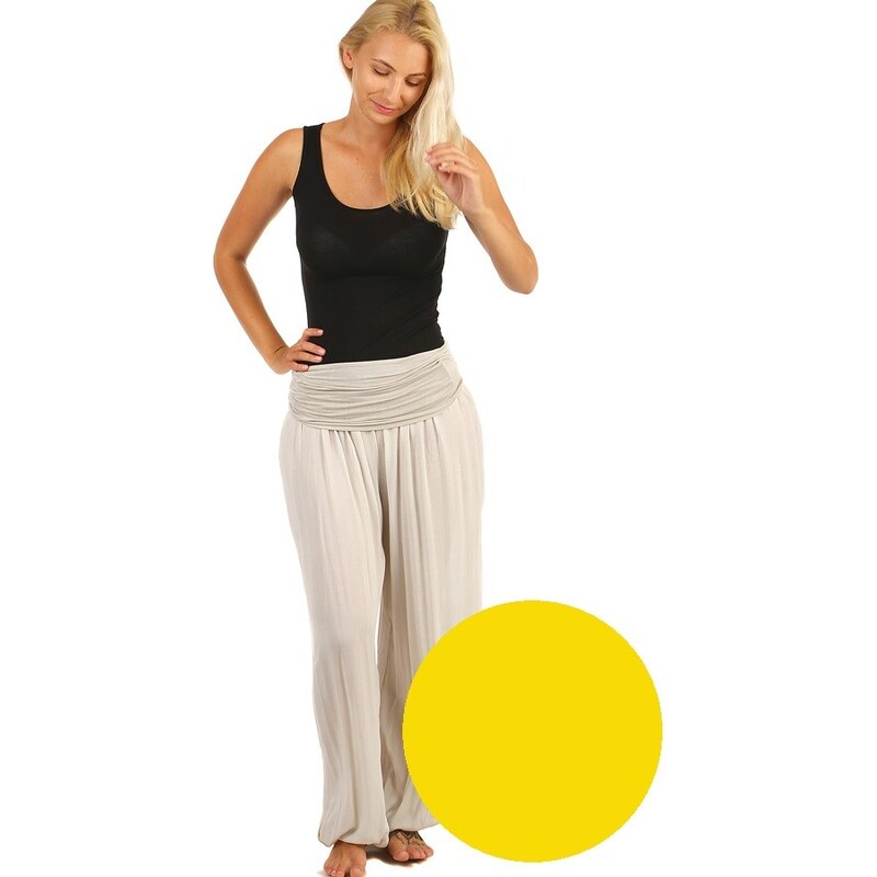 Glara Jednofarebné háremové nohavice 12293025