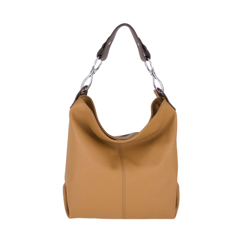 Diva Kožená dámska kabelka Shaila koňaková hnedá 11933895