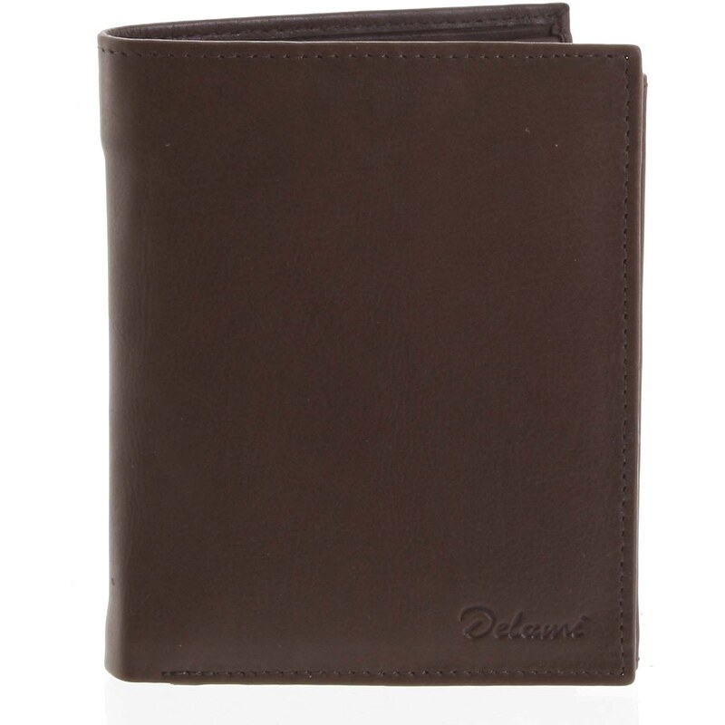 Pánska kožená hnedá peňaženka - Delami 8229 hnedá 12342488