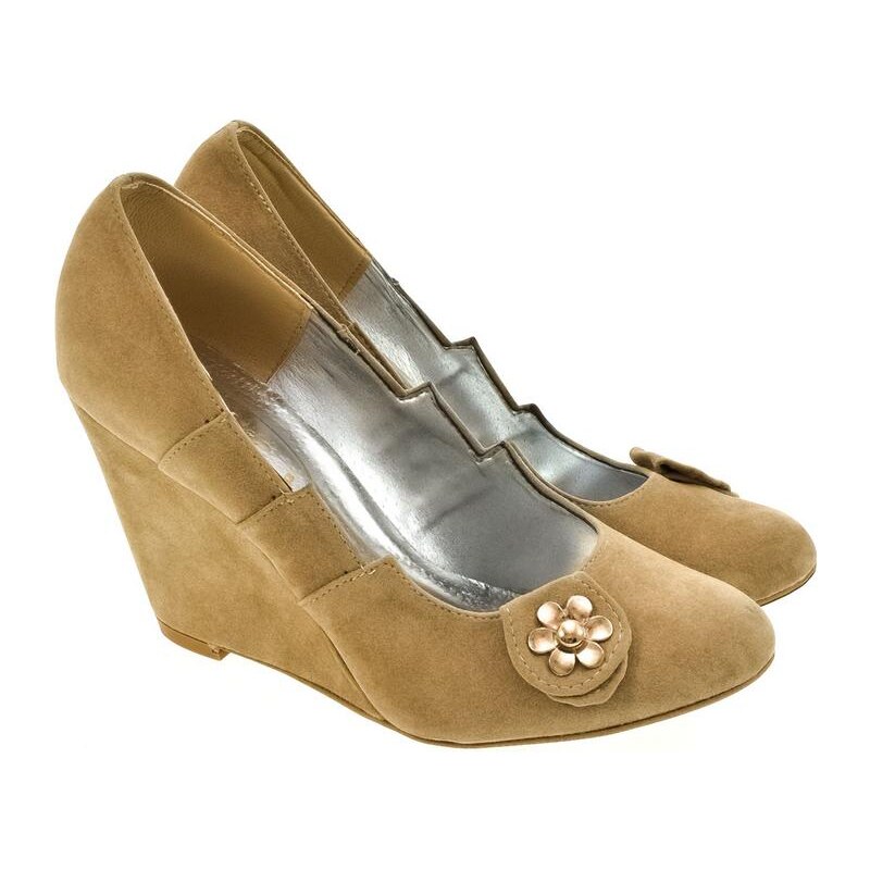 JOHN-C Dámske béžové poltopánky ESTELE 12402732