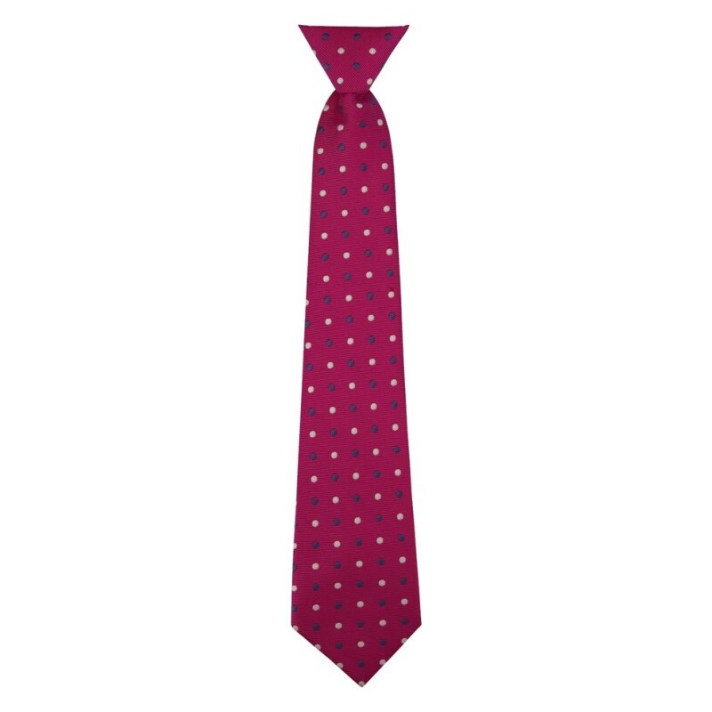 Quentino Cyklamově ružová dětská kravata s barevnými bodkami