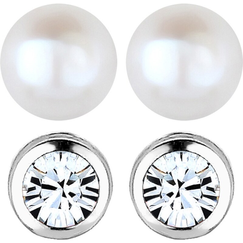 ELLI Náušnice strieborná / perlovo biela 54222443