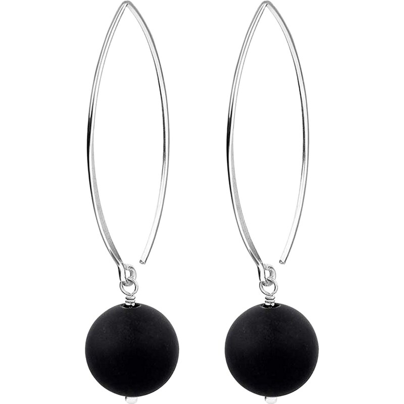 Nenalina Náušnice čierna / strieborná 54222457