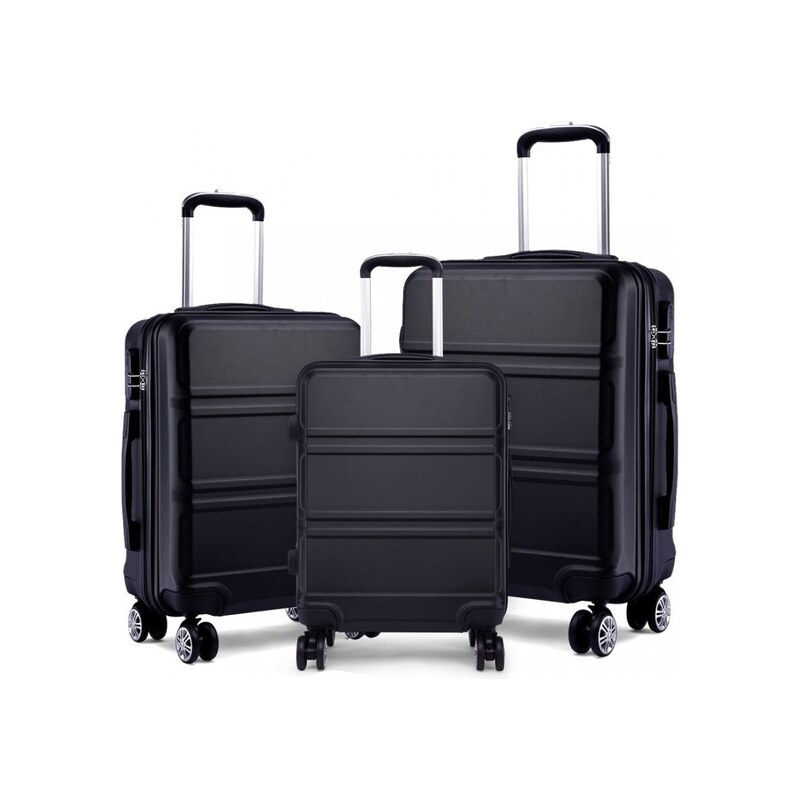 KONO Set cestovných kufrov Ariel, čierny 34615941