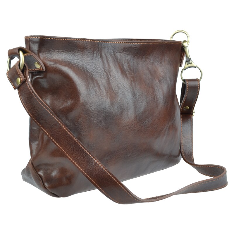 Cafe kožená talianska crossbody kabelka Corinna Cafe NovaKabelka.sk 12963200