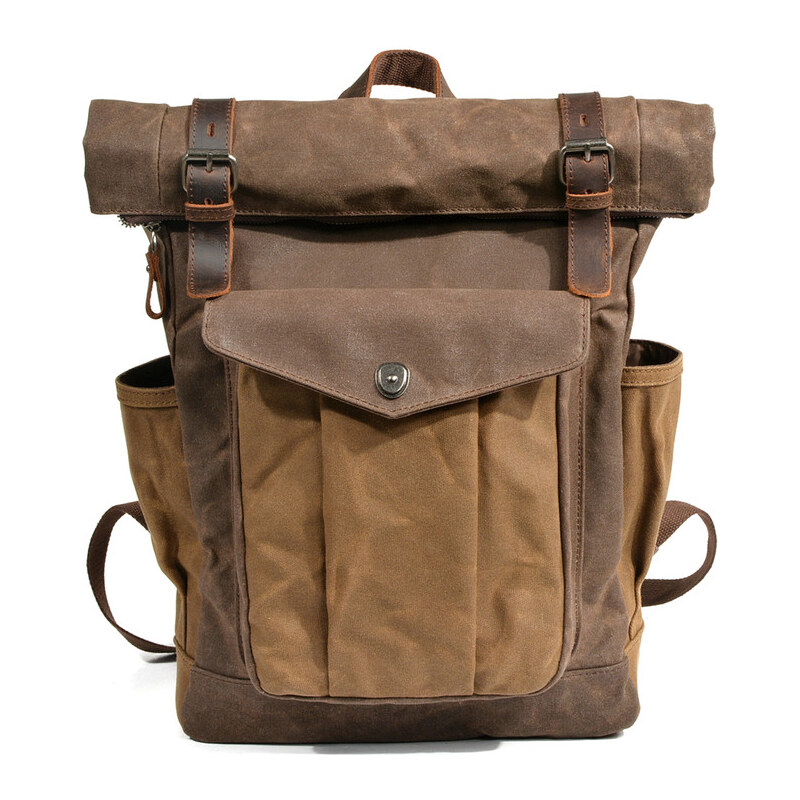 Glara Platený retro batoh s vreckami 28242390