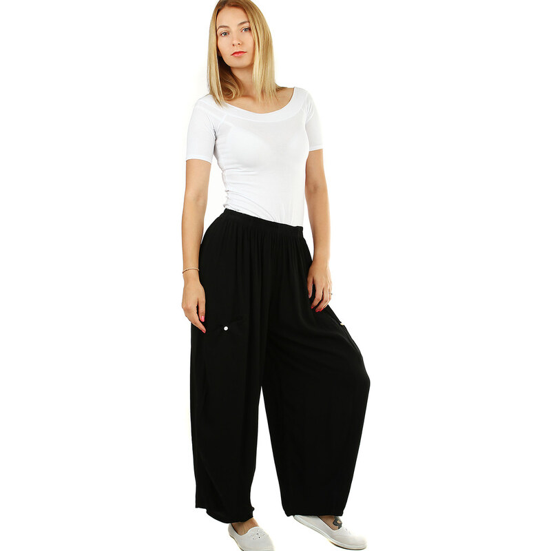 Glara Dámske volné letné nohavice 12975039