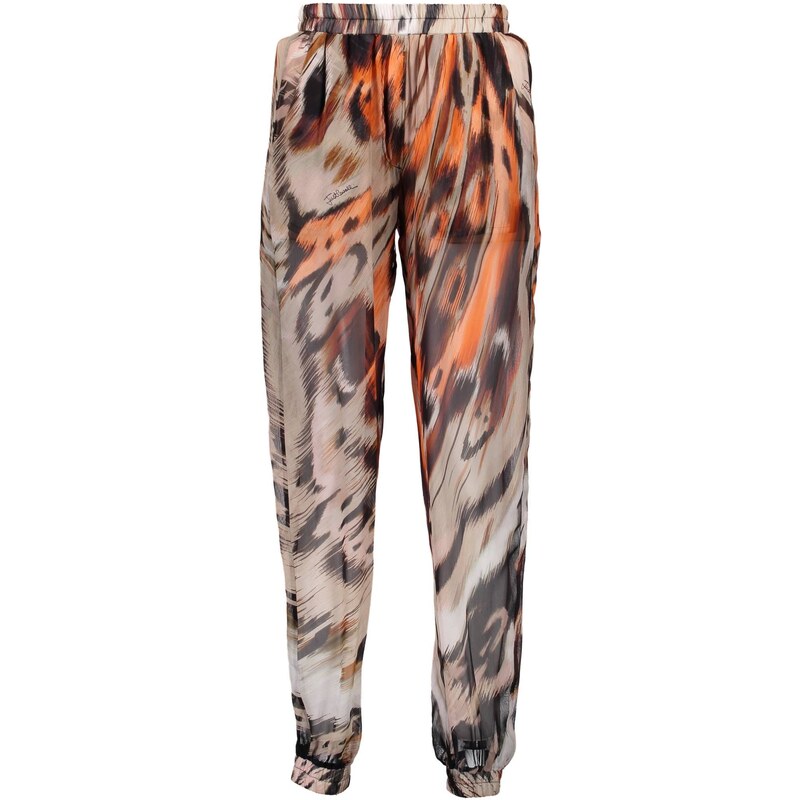 Dámske oranžové vzorované nohavice Just Cavalli 64705861