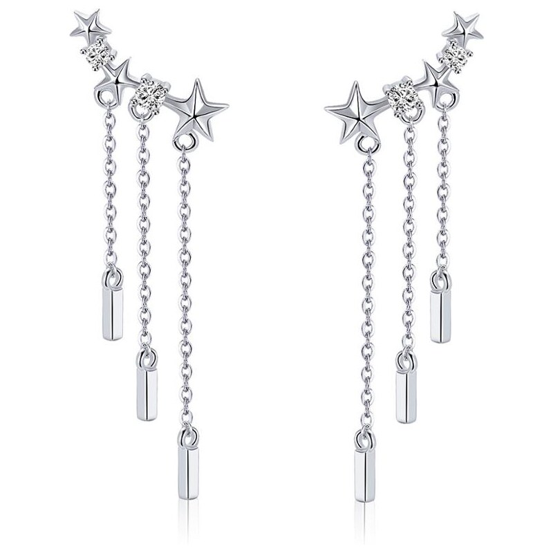Olivie Strieborné náušnice PADAJÚCE HVIEZDY 2891 14271711