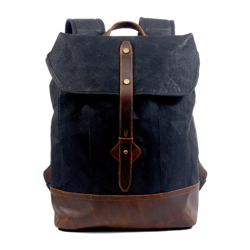 Glara Nepremokavý plátený batoh v retro designu 28935152