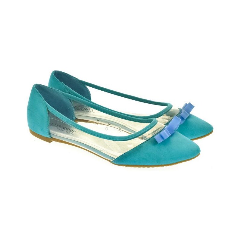 JOHN-C Dámske modré baleríny CITY 13197808