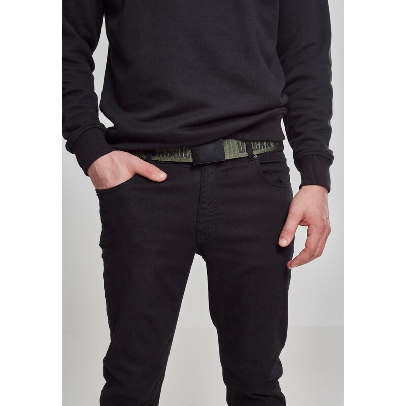 Urban Classics logo strap - green/black 50687761