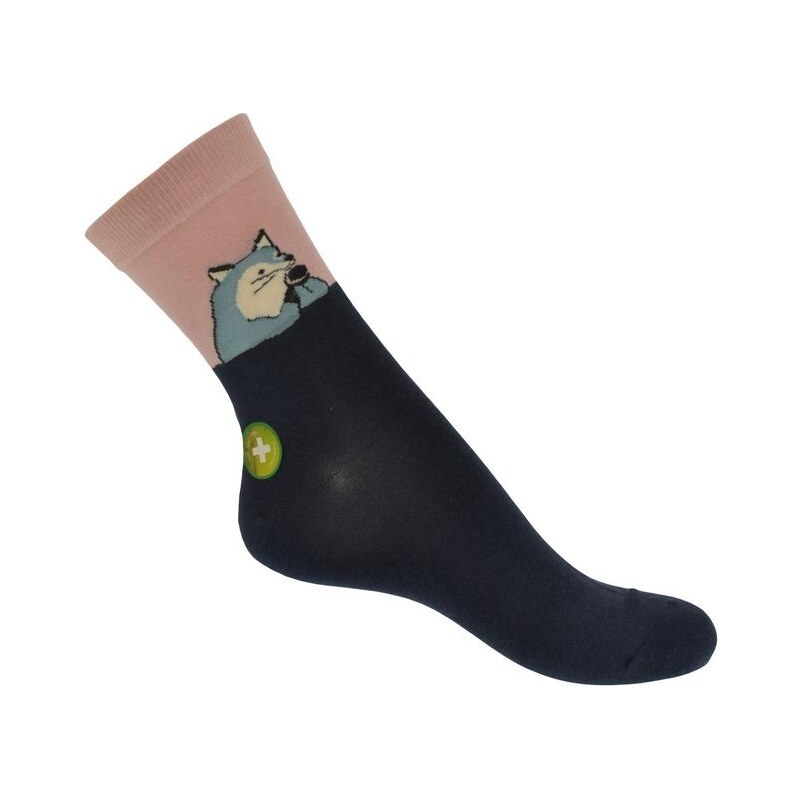 AURA.VIA Modro-ružové ponožky FOX 13300451