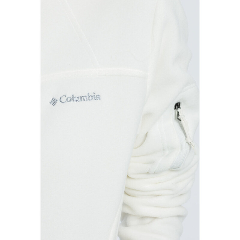 Športová mikina Columbia Fast Trek Ii dámska, biela farba, jednofarebná, 1465351