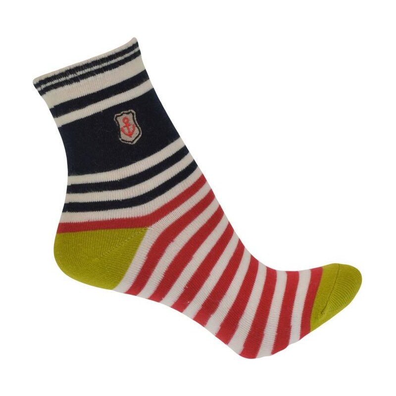 AURA.VIA Čierno-červené ponožky ANCHY 13330673