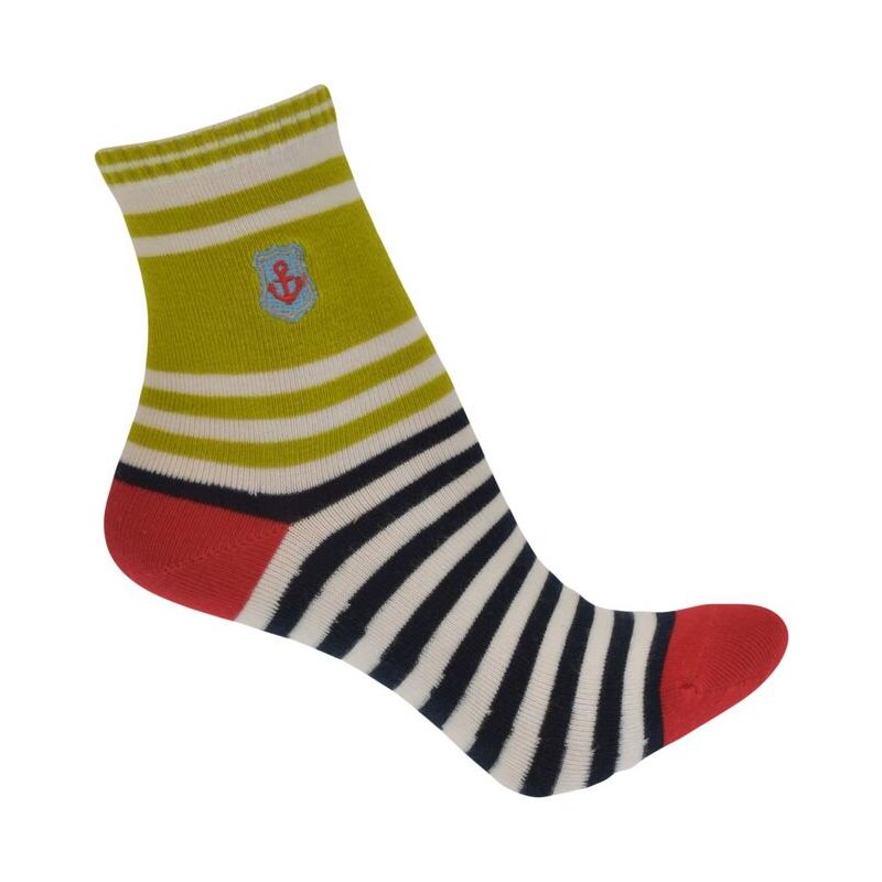 AURA.VIA Zeleno-čierne ponožky ANCHY 13330671