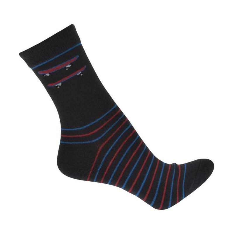 AURA.VIA Čierne ponožky SKATY 4360029