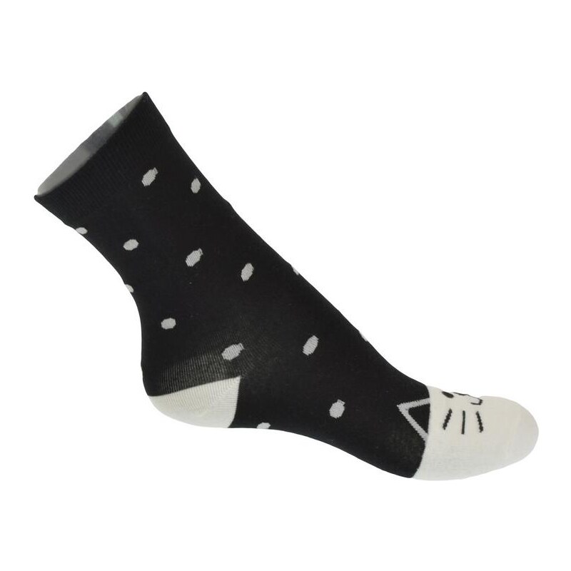 AURA.VIA Čierno-biele ponožky CAT 13336662