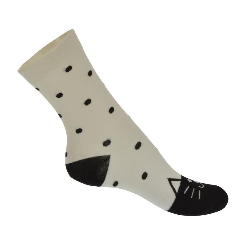 AURA.VIA Bielo-čierne ponožky CAT 13336664