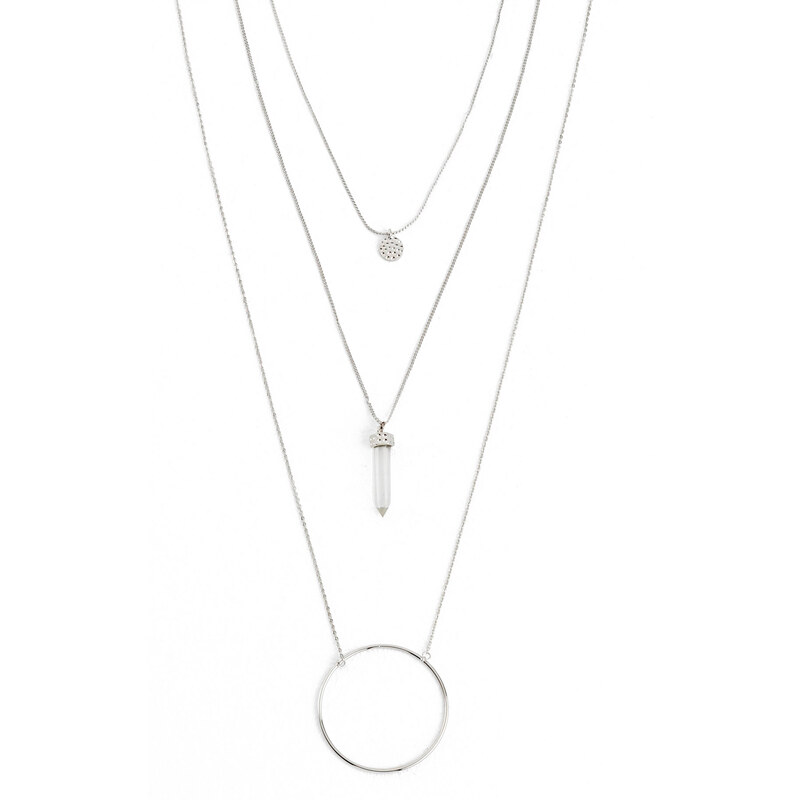 bonprix Súprava retiazok 3-dielna, farba strieborná 44799032