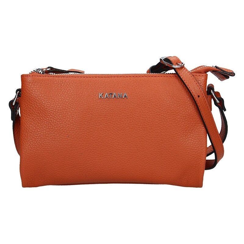 Kožená dámska crosbody kabelka Katana Elisn - koňak 24847441